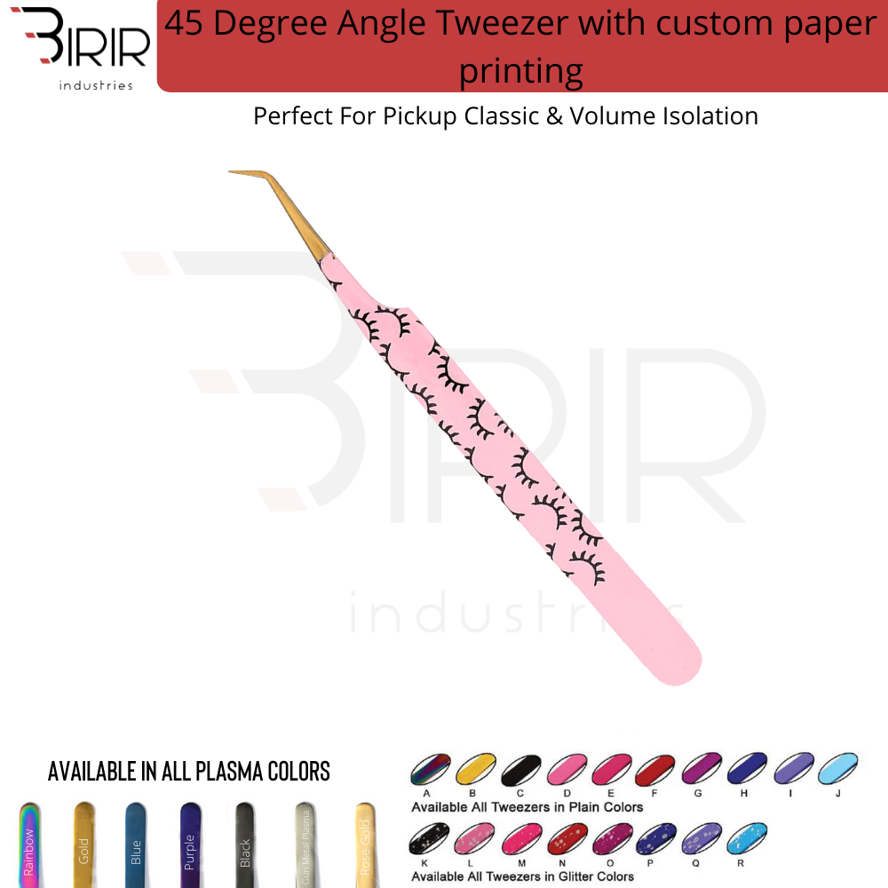 45 Degree Angle Tweezer With Custom Paper Coating