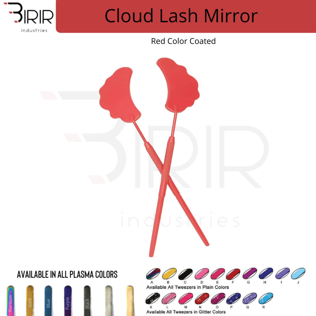 Cloud Shape Lash Mirror With Red Powder Coating