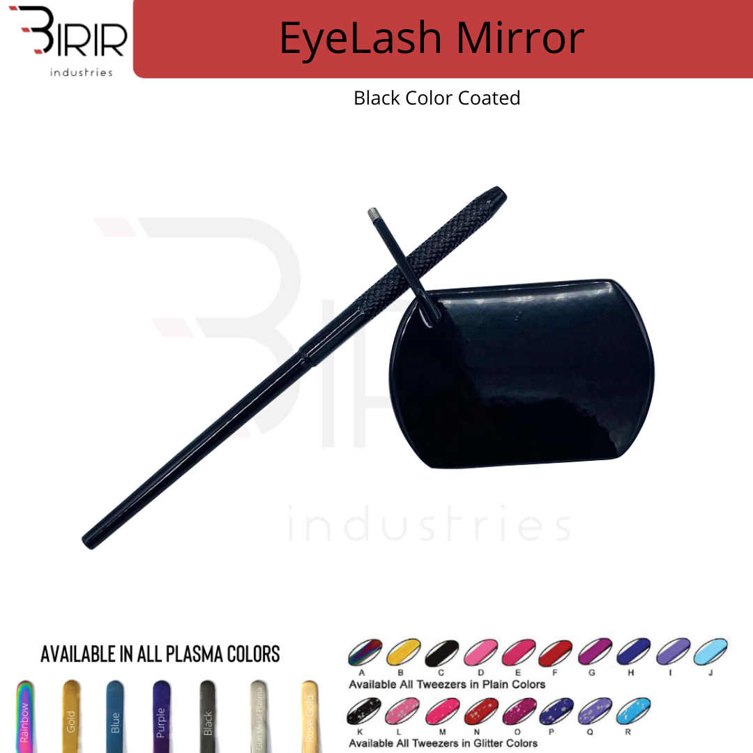 Oval Shape Lash Mirror With Black Powder Coating