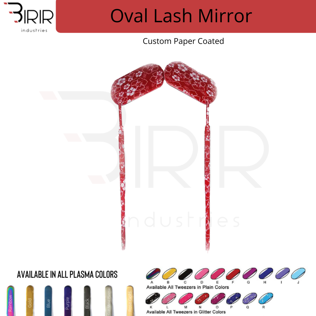 Oval Shape Eyelash Mirror With Custom Paper Coating