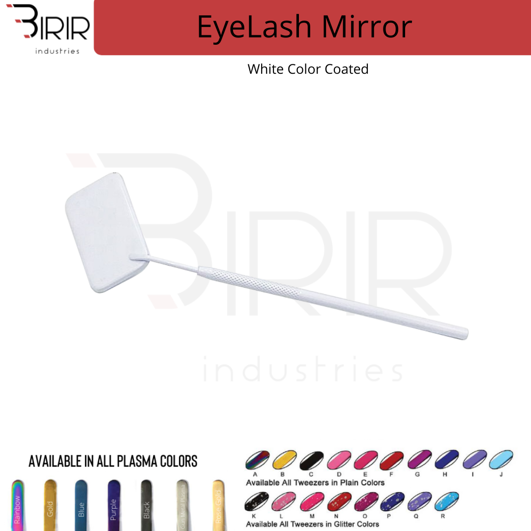 Eyelash Mirror With White Powder Coating
