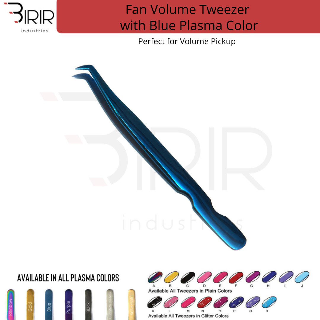 Volume Fan Tweezer With Blue Plasma Color