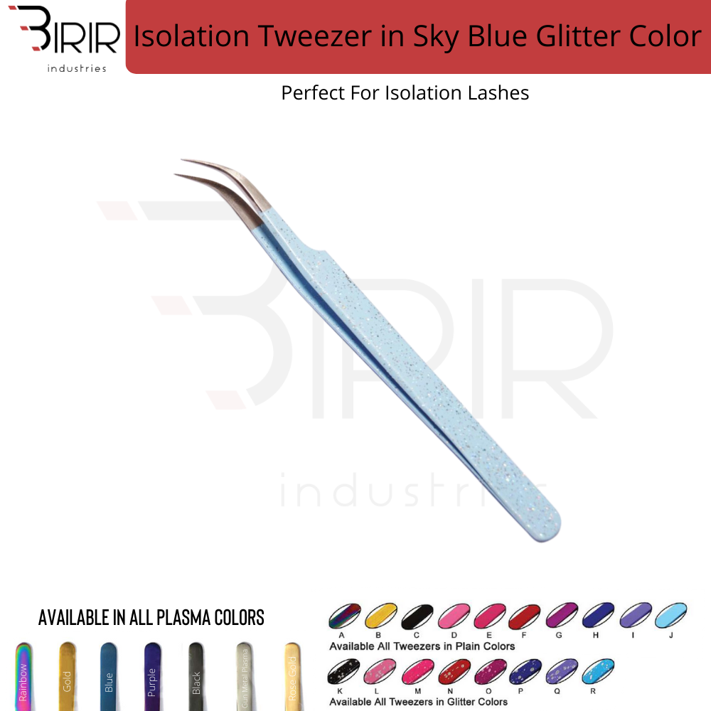 Isolation Tweezer In Sky Blue Glitter Grip