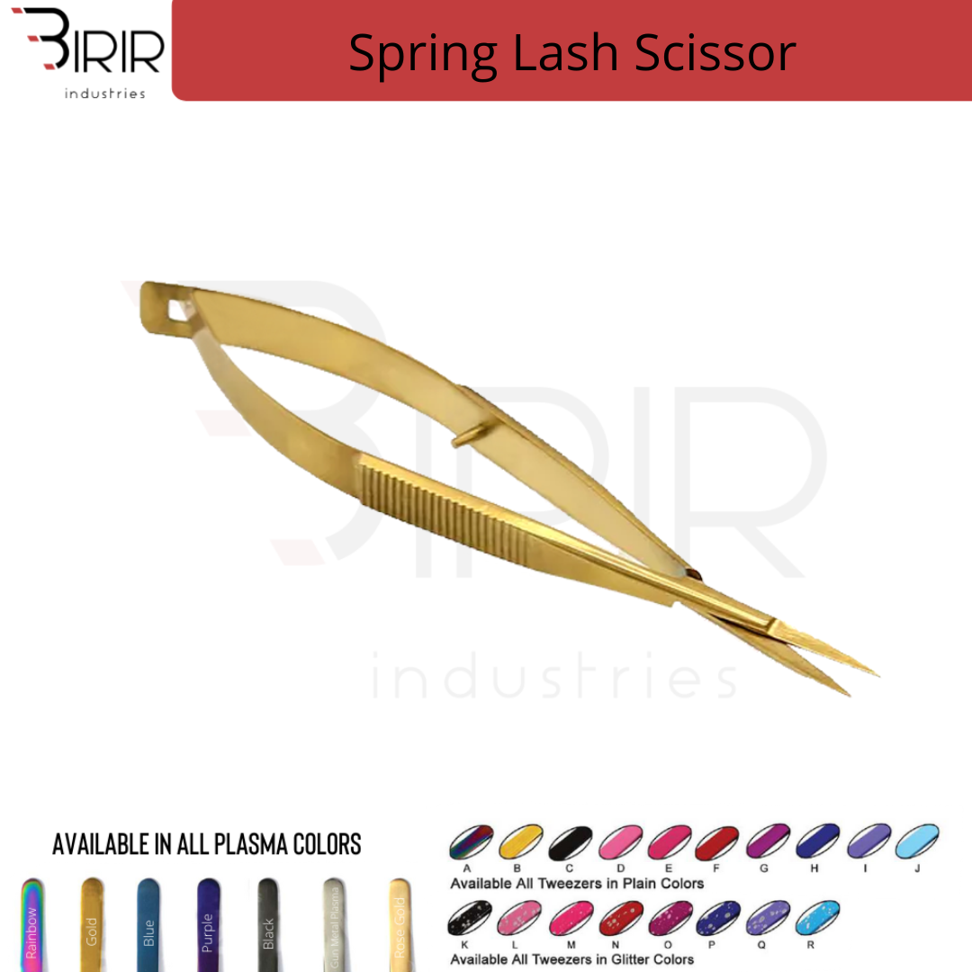 Micro Spring Scissor With Gold Plasma