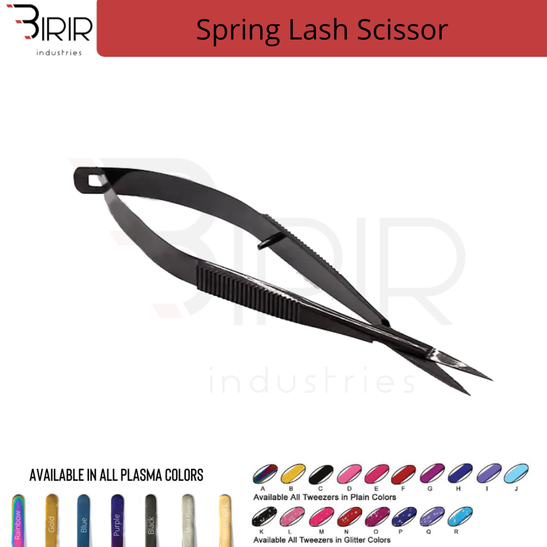 Professional Lash Spring Scissor With Black Plasma
