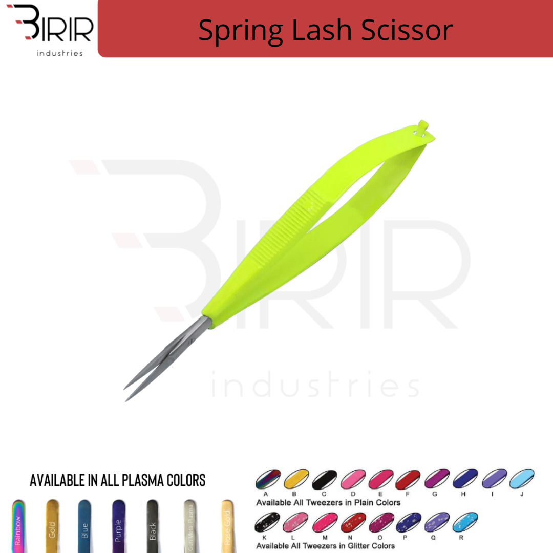 Micro Spring Eyelash Scissor With Fluorescent Color