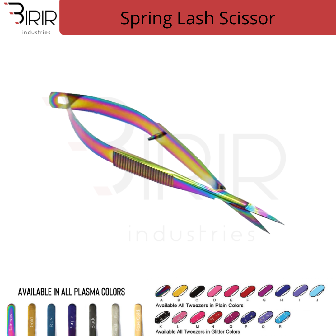 Spring Lash Scissor With Rainbow Plasma