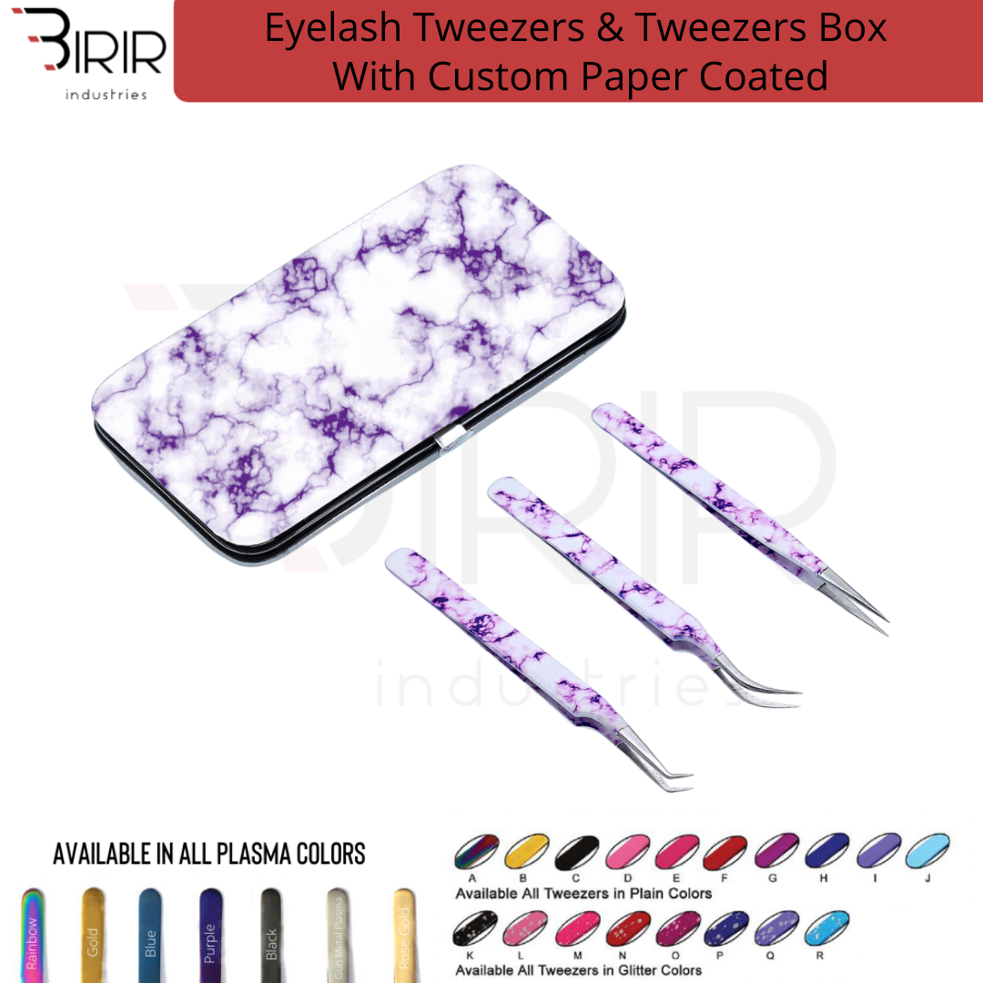 Eyelash Tweezers & Magnetic Tweezers Case With Custom Paper Coating