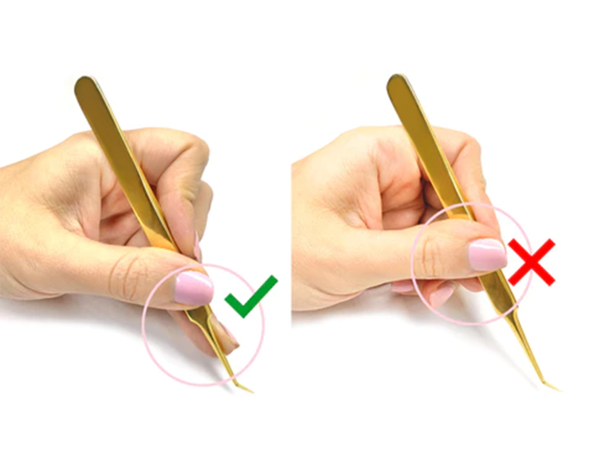 How to Correctly Hold Professional Lash Extension Tweezers